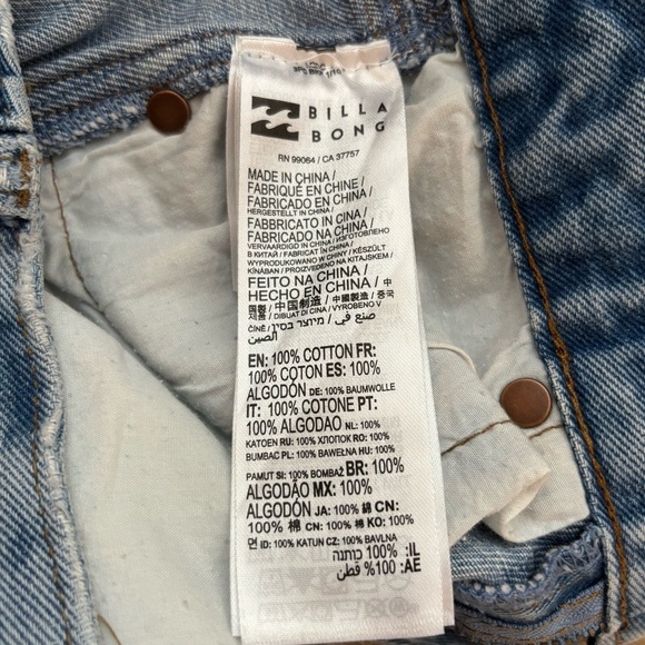 Billabong X Wrangler Super Flare Patchwork Light Denim Jeans Women's 24 - Picture 10 of 12